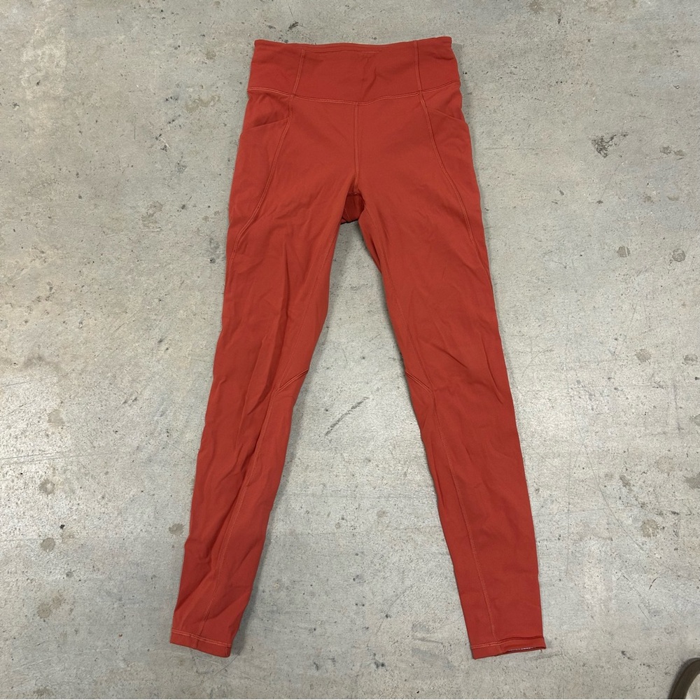 Lululemon Leggings Women's 6 Pink Brick Rose Time To Sweat Tight Run Luxtreme